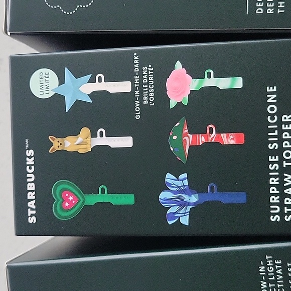 Starbucks Mystery Straw Topper Set of 3 unopened boxes - Picture 2 of 4